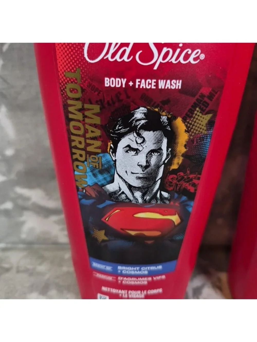 Lot Of 2~ Old Spice Superman Man of Tomorrow Body Face Wash 16oz~Limited Edition